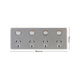 Deta Silver Power Point - 4 Outlet - Polycarbonate - Flush Design