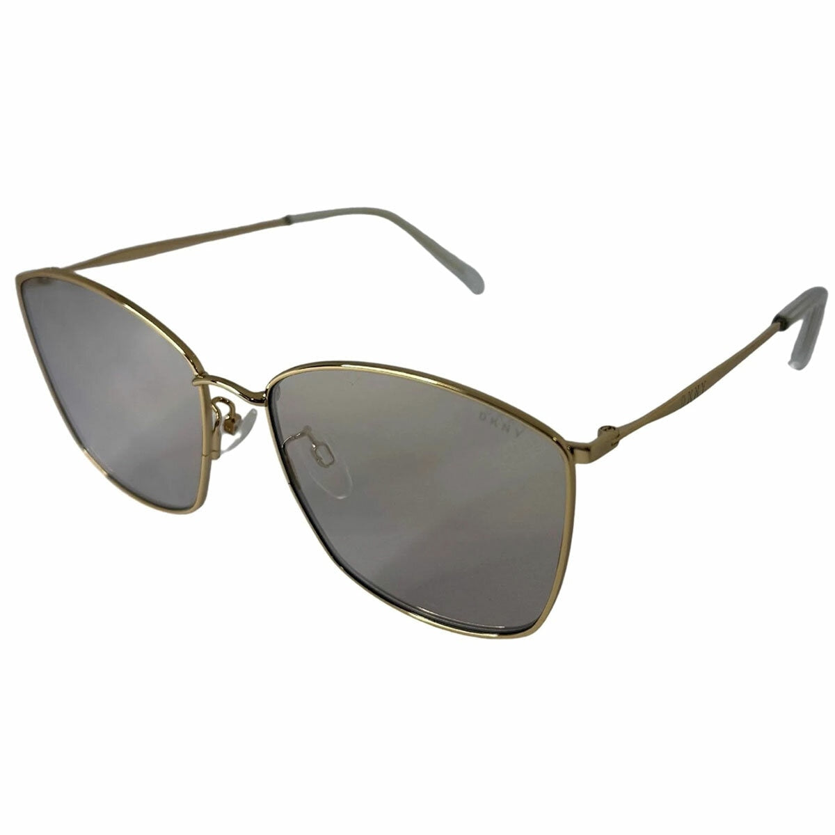 DKNY Men's Sunglasses Grey Plastic Lens Square Frame Gold 59 mm