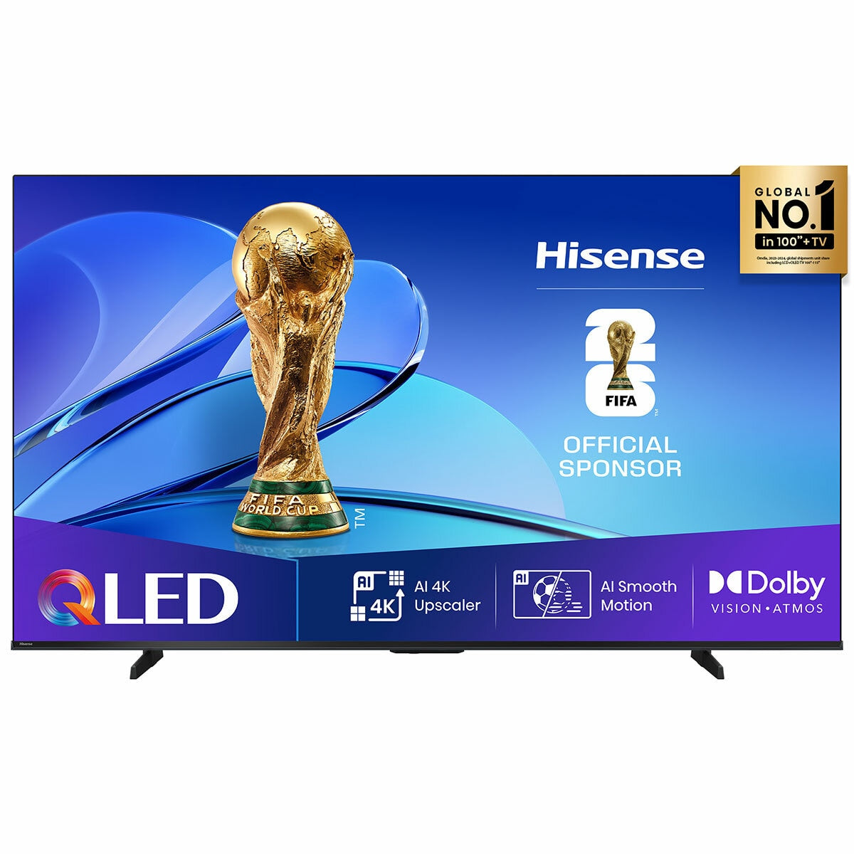Hisense 50 Inch Q6QAU 4K QLED Smart TV - Dolby Vision, Dolby Atmos, AI Upscaler