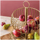 over&back Golden Fruit Basket 2 Tier