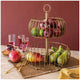 over&back Golden Fruit Basket 2 Tier