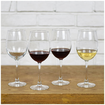 Wine Glasses Party Pack Capacity 470ml Clear Glass Set of 18 Dishwasher Safe