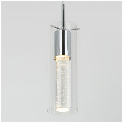 Artika Essence 1L 3CCT LED Pendant Light OME1LB-C6 Chrome Bubble Glass