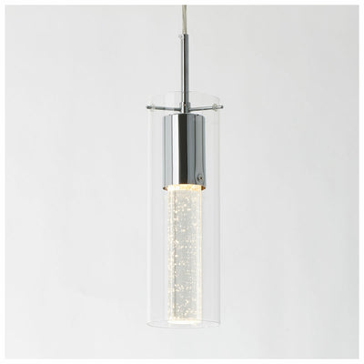Artika Essence 1L 3CCT LED Pendant Light OME1LB-C6 Chrome Bubble Glass