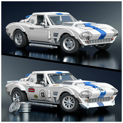 Mattel Brick Shop Hot Wheels Buildable Cars 1:32 Cadillac & 1:16 Corvette