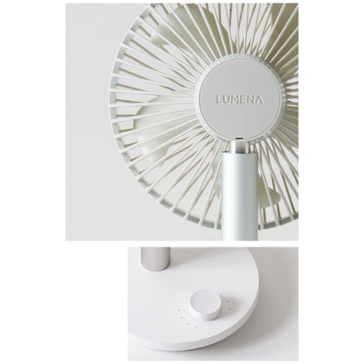 Lumena Fan Stand 4 Cordless Rechargeable (2 Pack) White/Green 5000mAh 6W