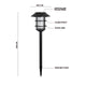 Click Ignis Solar LED Pathway Light - 170mm - Stainless Steel - Outdoor Use