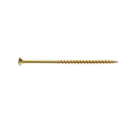 Zenith 10g x 100mm Gold Passivated Countersunk Rib Head Screws - 50 Pack - Enhanced Grip - Auzzistore