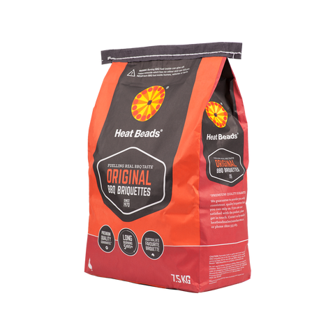 Heat Beads BBQ Briquettes - 7.5kg - Charcoal - High Heat Output - Auzzistore