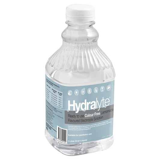 Hydralyte Ready-to-Use Electrolyte Solution - Colour Free Lemonade Flavour (1 Litre)-Auzzi Store