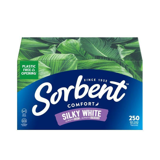 Sorbent Facial Tissues Soft White - 250 Pack