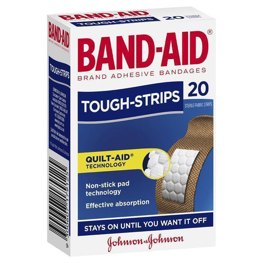 Band-Aid Tough Strips 20 Pack - Durable Adhesive Bandages for Everyday Use-Auzzi Store