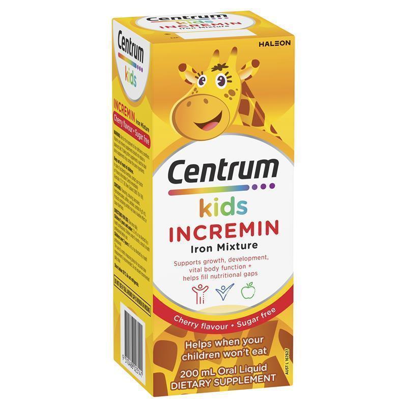Centrum Kids Incremin Iron Mixture - Cherry Flavour 200ml-Auzzi Store