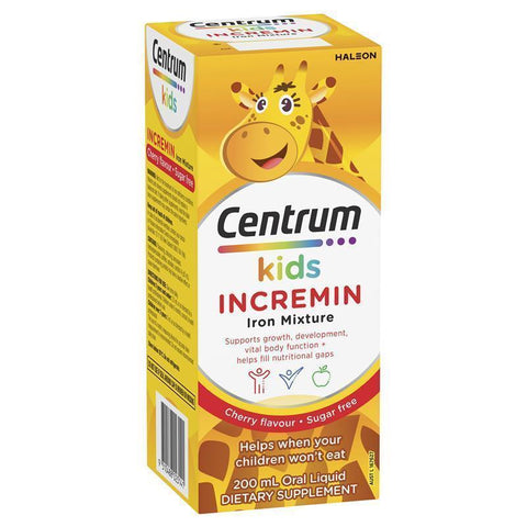 Centrum Kids Incremin Iron Mixture - Cherry Flavour 200ml-Auzzi Store