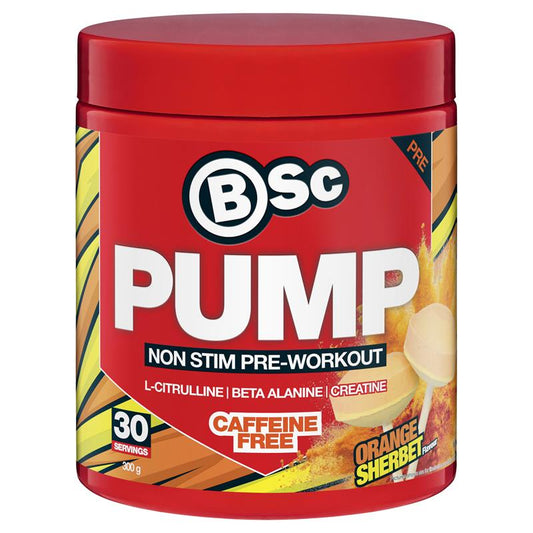 BSc Pump Non Stim Pre-Workout Orange Sherbet 300g - Ultimate Performance Booster