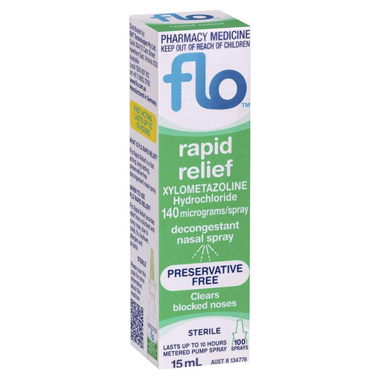 FLO Rapid Relief Nasal Decongestant - 15ml Fast-Acting Relief-Auzzi Store