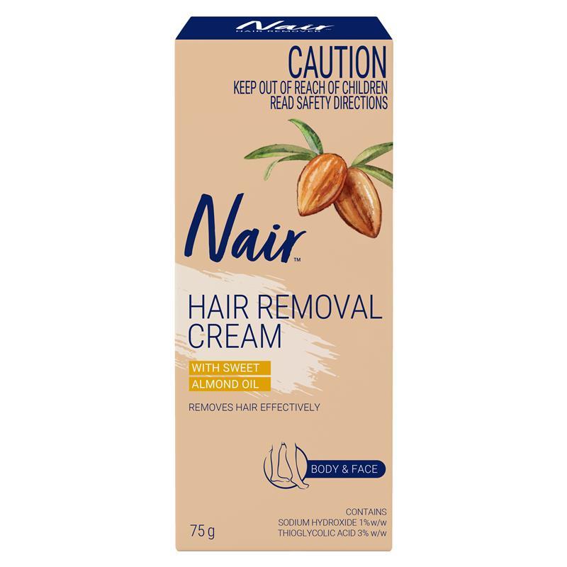 Nair Hair Removal Cream 75g - Smooth Skin with Almond Oil-Auzzi Store