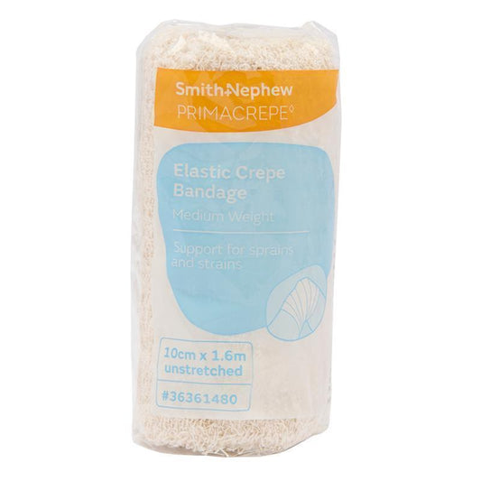 Primacrepe Elastic Crepe Bandage Medium 10cm x 1.6m - Light Support for Injuries