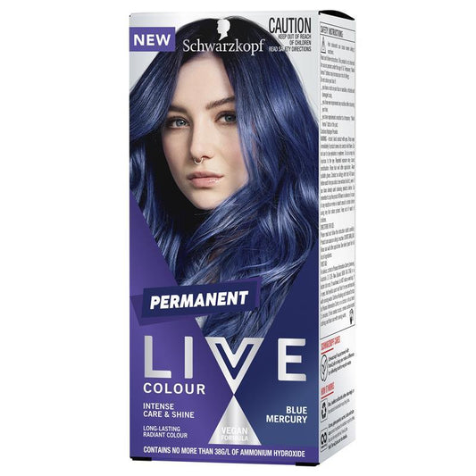 Schwarzkopf Live Colour Permanent Blue Mercury - Vibrant Hair Colour