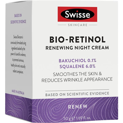 Swisse Skincare Bio Retinol Renewing Night Cream 50g - Revitalize Your Skin Overnight