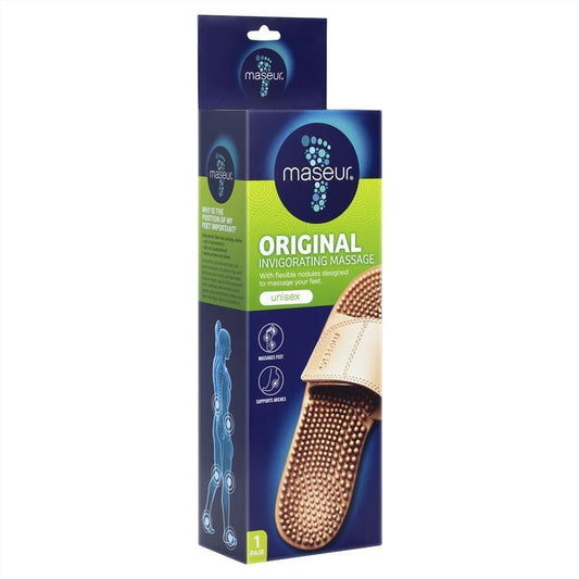 Maseur Invigorating Massage Sandal - Beige, Size 6