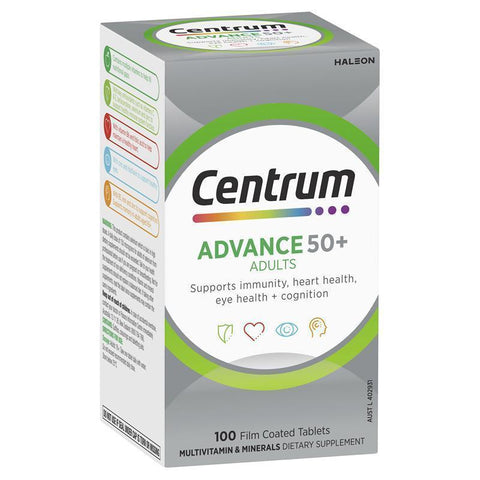 Centrum Advance 50+ Multivitamin Tablets, 100 Count – Immune & Heart Support - Auzzistore