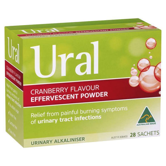 URAL Effervescent Powder Cranberry - 28 Sachets-Auzzi Store