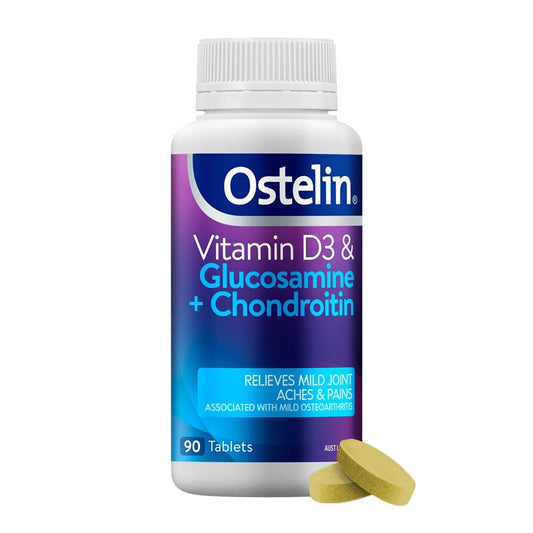 Ostelin Vitamin D & Glucosamine + Chondroitin 90 Tablets for Joint Health