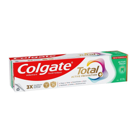 Colgate Total Active Prevention Active Fresh Toothpaste 200g - Bad Breath Defense - Auzzi Store