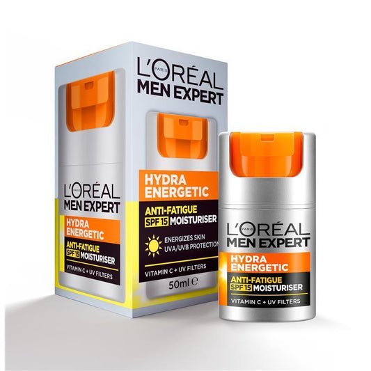 L'Oreal Men Expert Hydra Energetic SPF15 Moisturiser - 50ml-Auzzi Store