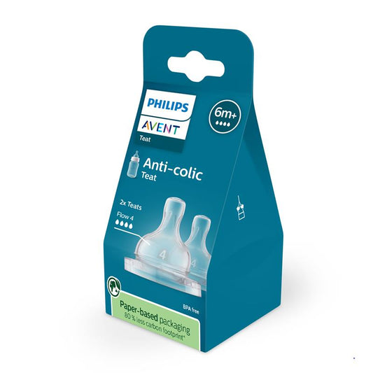 Avent Teat Silicone 6M+ Fast Flow 2 Pack - Anti-Colic Feeding Solution-Auzzi Store