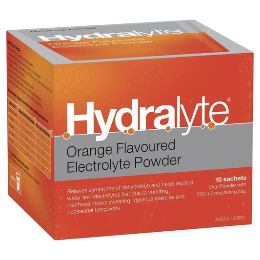 Hydralyte Powder Orange 5g x 10 - Rehydration Solution-Auzzi Store