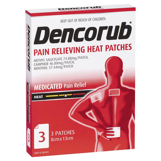 Dencorub Pain Relieving Heat Patch 3 Pack-Auzzi Store