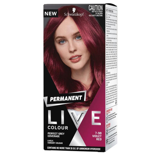 Schwarzkopf Live Colour Permanent Violet Red Hair Dye - 50ml