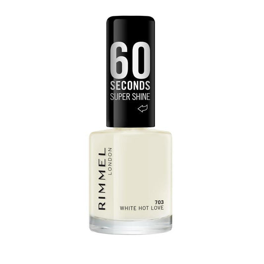 Rimmel 60 Seconds Nail Polish White Hot Love - Auzzistore