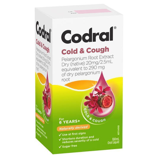Codral Cold & Cough Pelargonium Root - 100ml for Effective Cold Relief