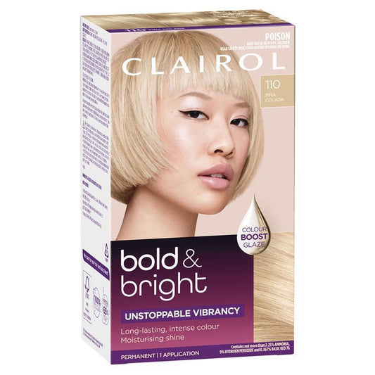 Clairol Bold & Bright Permanent Hair Colour 110 Pina Colada 196g - Intense & Shiny