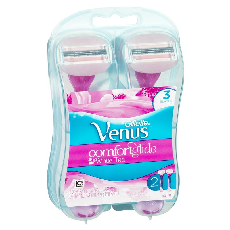Gillette Venus White Tea 3-Blade Disposable Razor 2-Pack