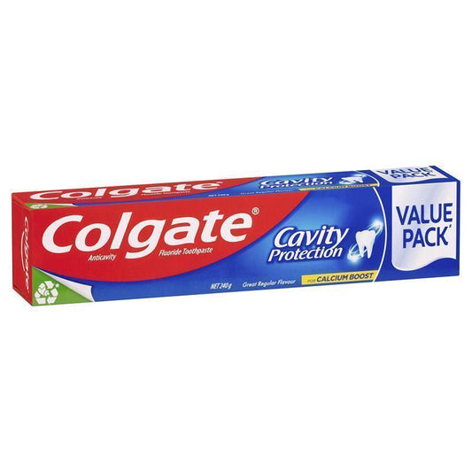 Colgate Toothpaste Cavity Protection Great Regular Value Pack 240g - Sugar-Free Formula