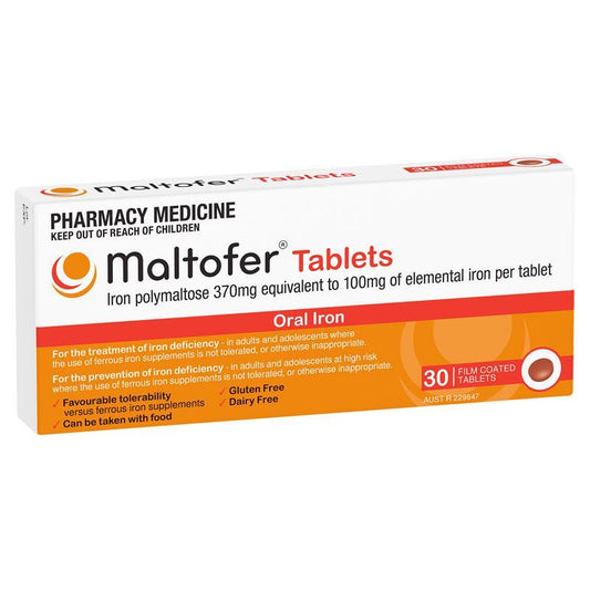 Maltofer Iron Supplement 100mg Polymaltose - 30 Tablets - Auzzistore