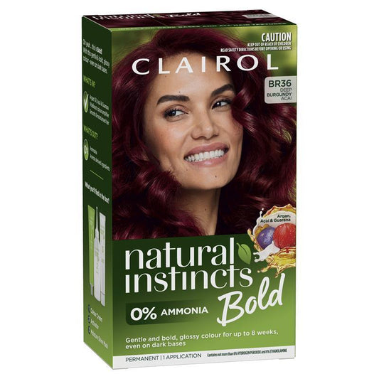 Clairol Natural Instincts Bold Deep Burgundy Permanent Hair Colour 180g