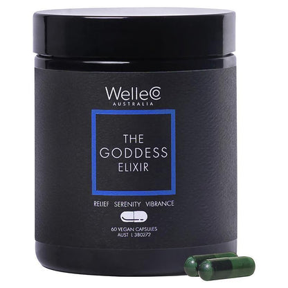 WelleCo Goddess Elixir Vegan Menopause Support Supplement 60 Capsules