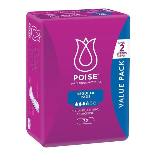 Poise Pad Regular Bulk - 32 Pack for Ultimate Bladder Protection