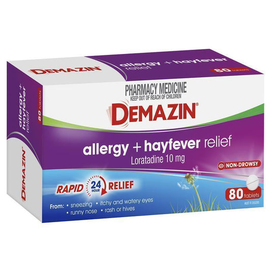 Demazin Allergy + Hayfever Relief Non-Drowsy - 80 Tablets Exclusive Size