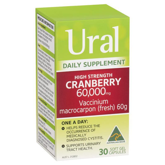 URAL High Strength Cranberry 60,000mg - 30 Capsules-Auzzi Store