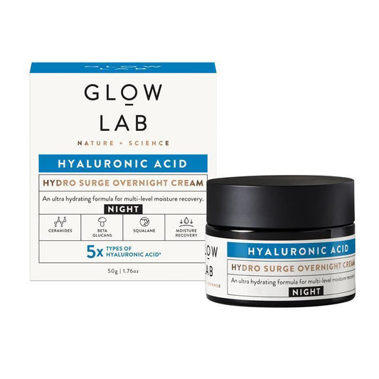 Glow Lab Hyaluronic Acid Hydro Surge Night Cream 50g - Deep Hydration for Nighttime Recovery - Auzzistore