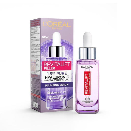 L'Oreal Paris Revitalift Filler Hyaluronic Acid Anti-Wrinkle Serum 30ml - Youthful Skin Rejuvenation - Auzzi Store