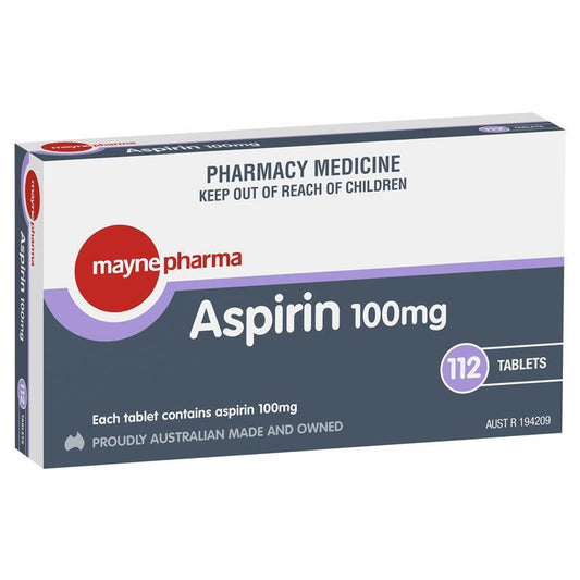 Mayne Aspirin 100mg 112 Tablets - Pain Relief-Auzzi Store