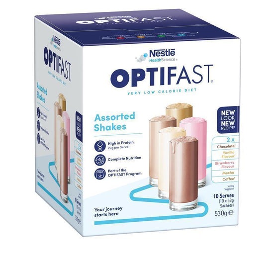 Optifast VLCD Shake Assorted Pack - 10 x 53g for Effective Weight Loss