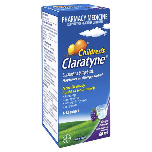 Claratyne Children's Grape Syrup 60ml - Fast Allergy Relief – view 2